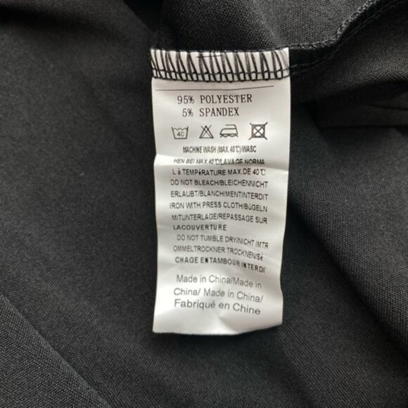 NWT ELESOL Black V Neck Spaghetti Strap Swing Dress Sz Large - Picture 4 of 4